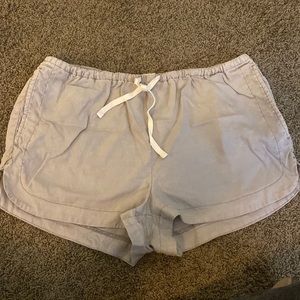 Aritzia; TNA beige drawstring shorts